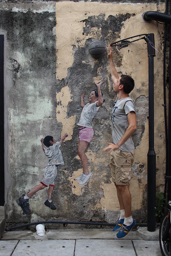 Tom Basket Street Art Penang Malaisie