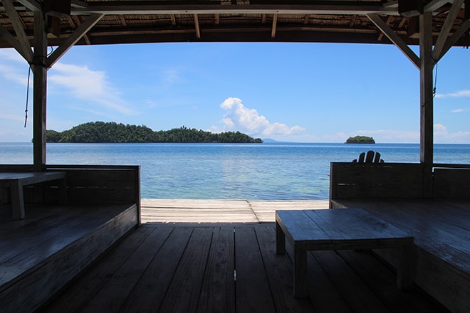 Espace de repos Black Marling Dive Resort Kadidiri iles Togian