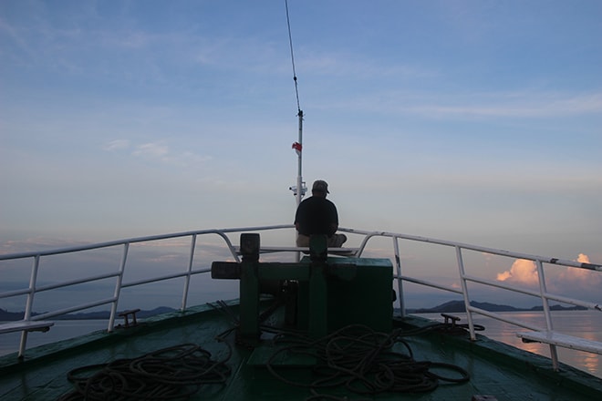 Ferry de Malengue a Wakai rejoindre les îles Togian