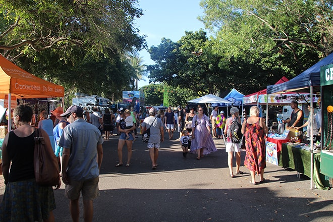 Stand Mindil Beach Darwin Australie