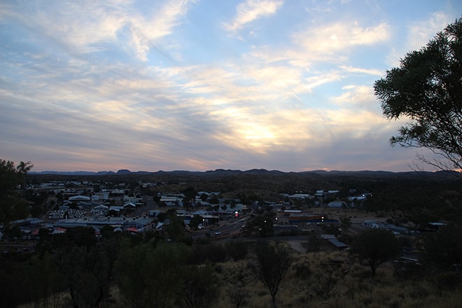 Coucher de soleil Alice Springs Australie