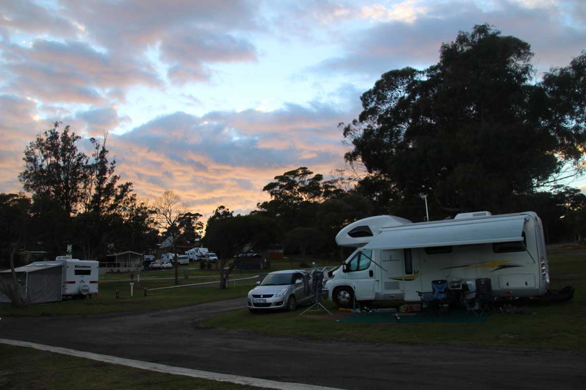 Lever de soleil sur le camping Wallaga Lake