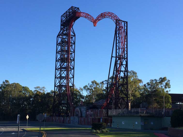 Attraction coeur Dreamworld Gold Coast Australie