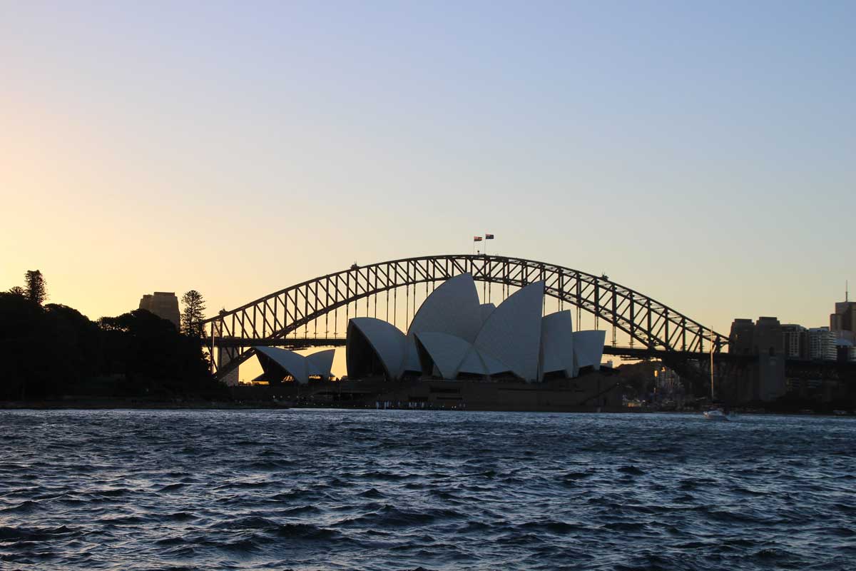 Coucher de soleil opera pont