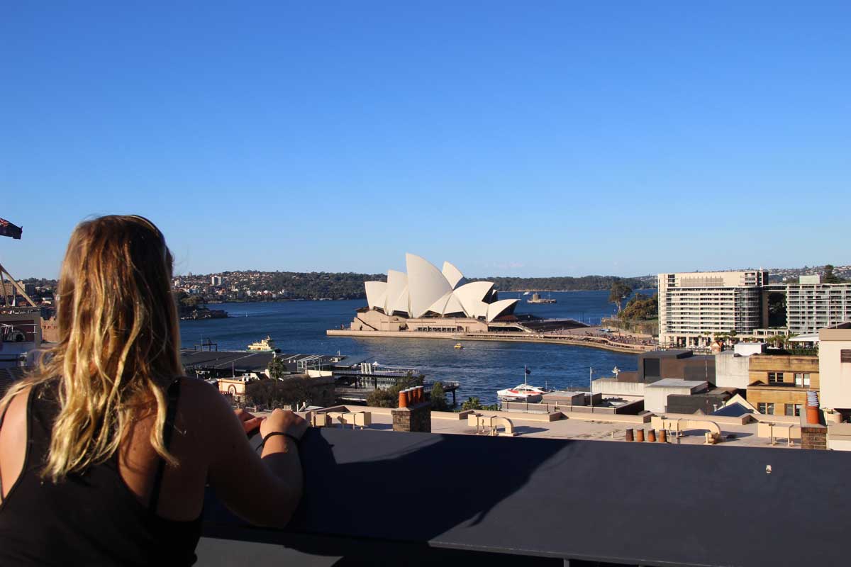 Elo vue opera rooftop YHA Sydney Australie