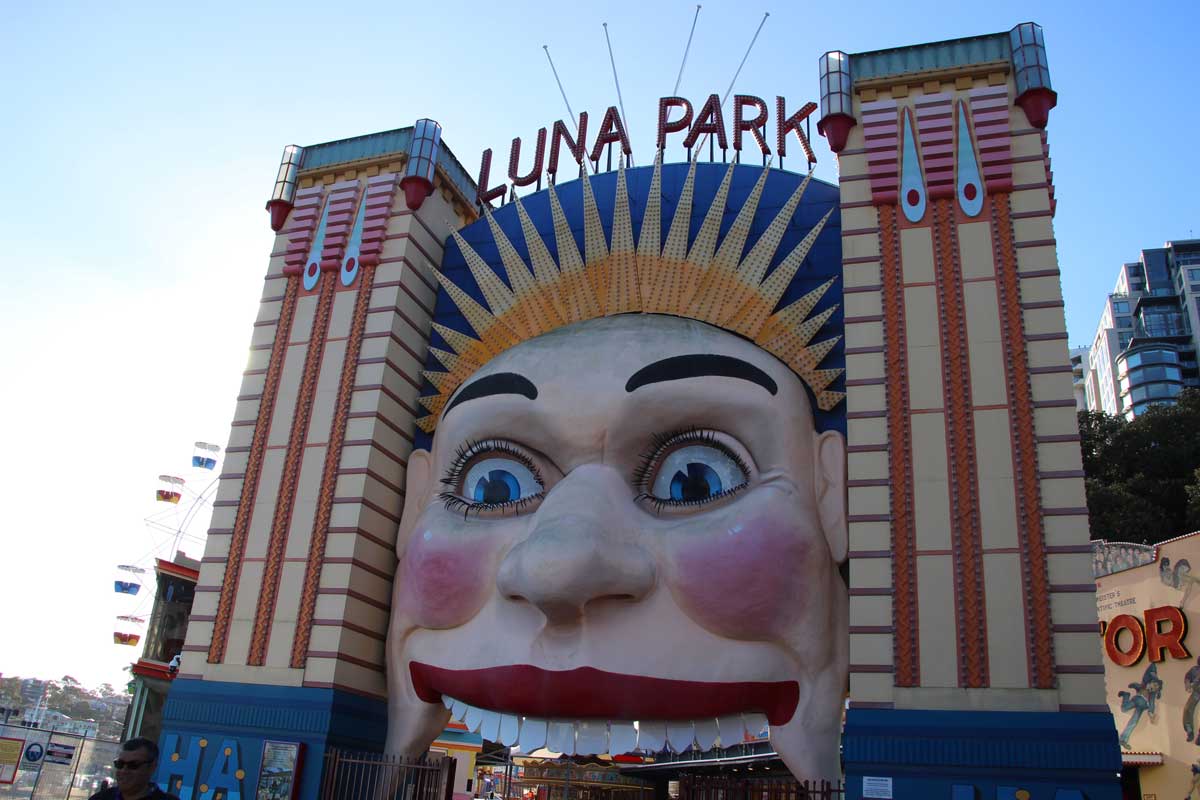 Entree luna park Sydney Australie