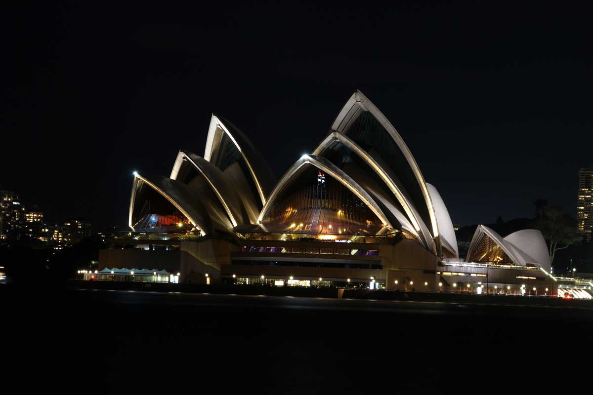 Opera de nuit Sydney Australie