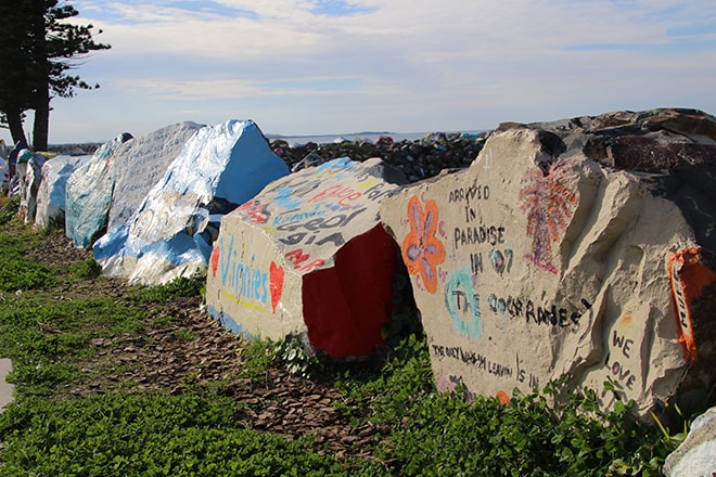 Rochers peints Port Macquarie Australie