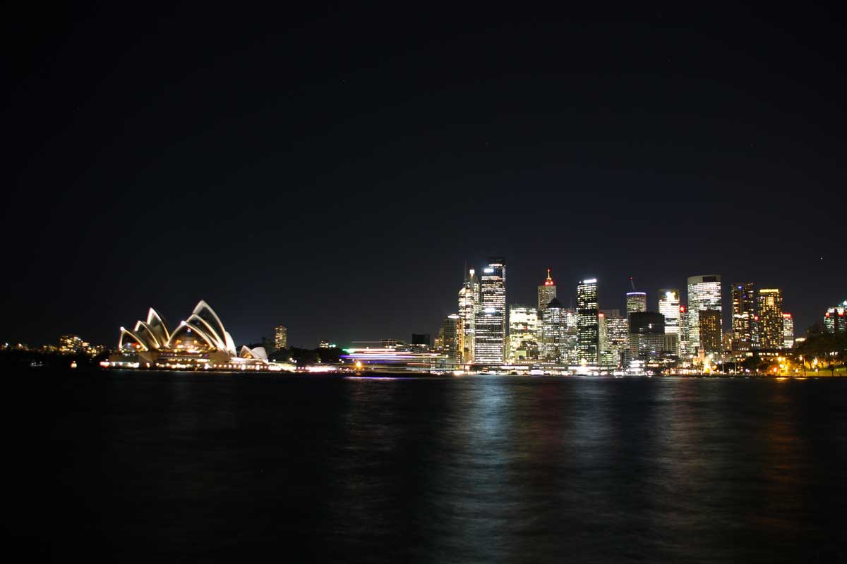 Vue Skyline opera de nuit