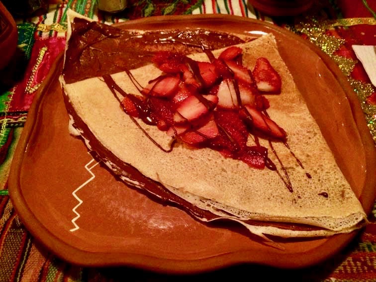 Crepe aux fraises Cusco Perou