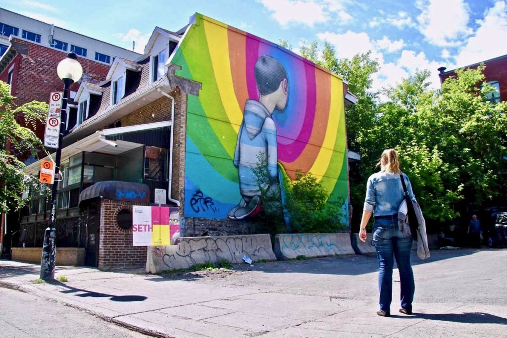 Elo Street Art Montreal garcon couleurs