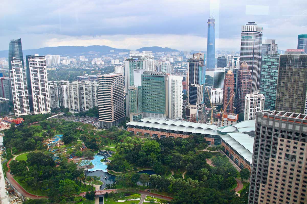 parc KLCC depuis les Tours Petronas Kuala Lumpur