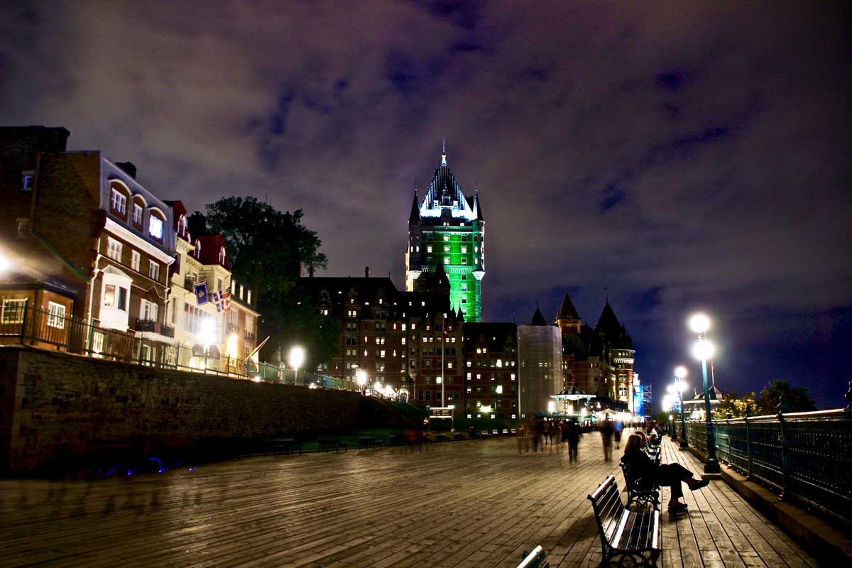 chateau frontenac de nuit