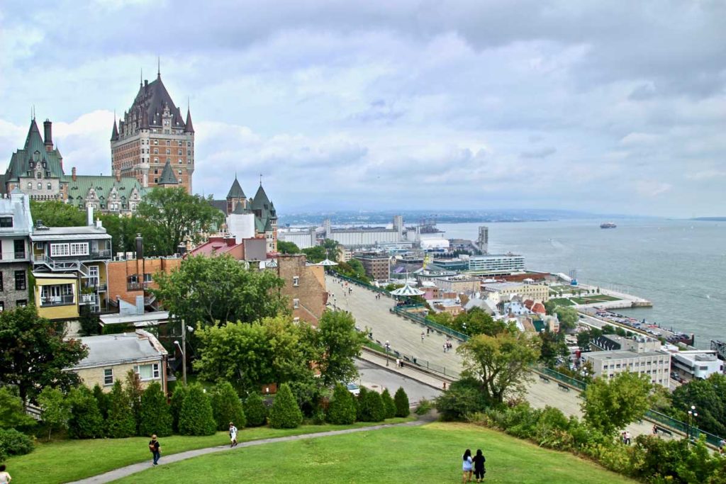 vue quebec depuis terrasse Pierre Dugua De Mons