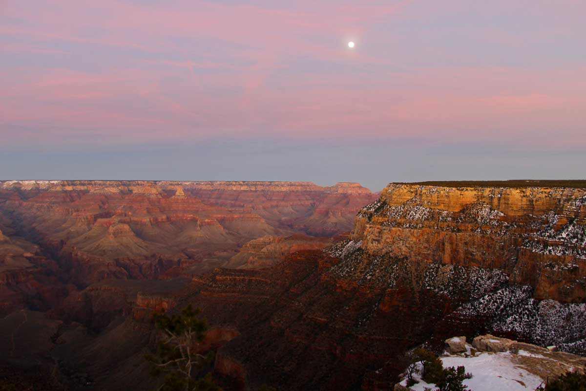 coucher soleil grand canyon etats-unis