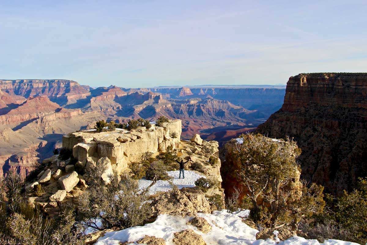 vue grand canyon usa hiver