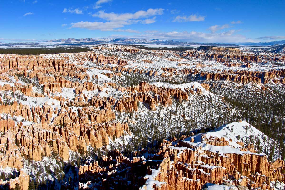 amphithéâtre bryce canyon hiver