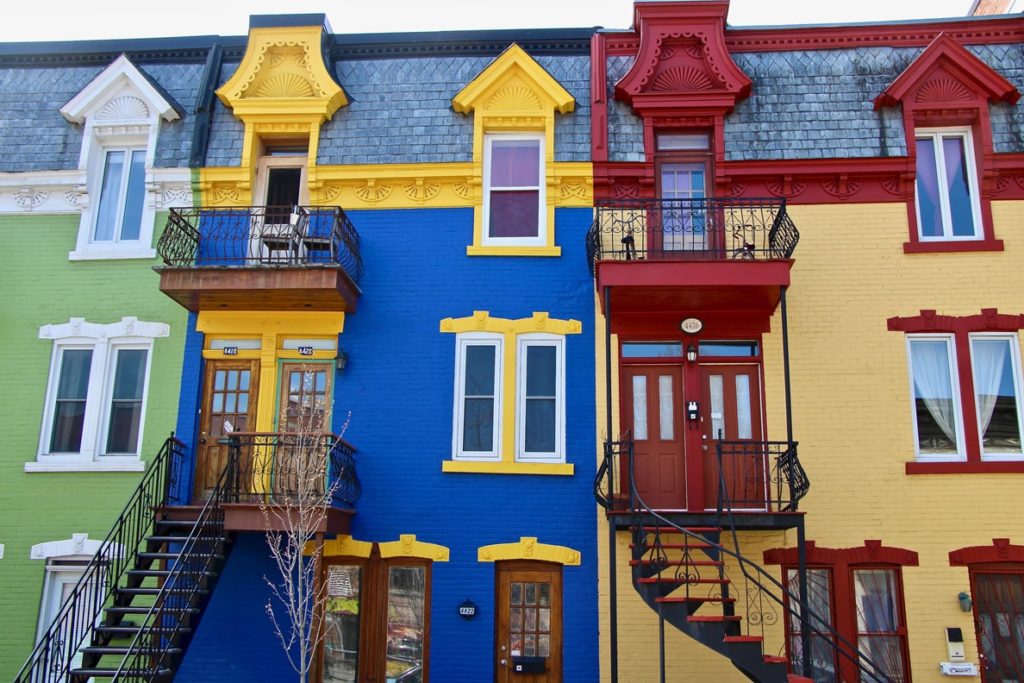 maisons colorées plateau montreal