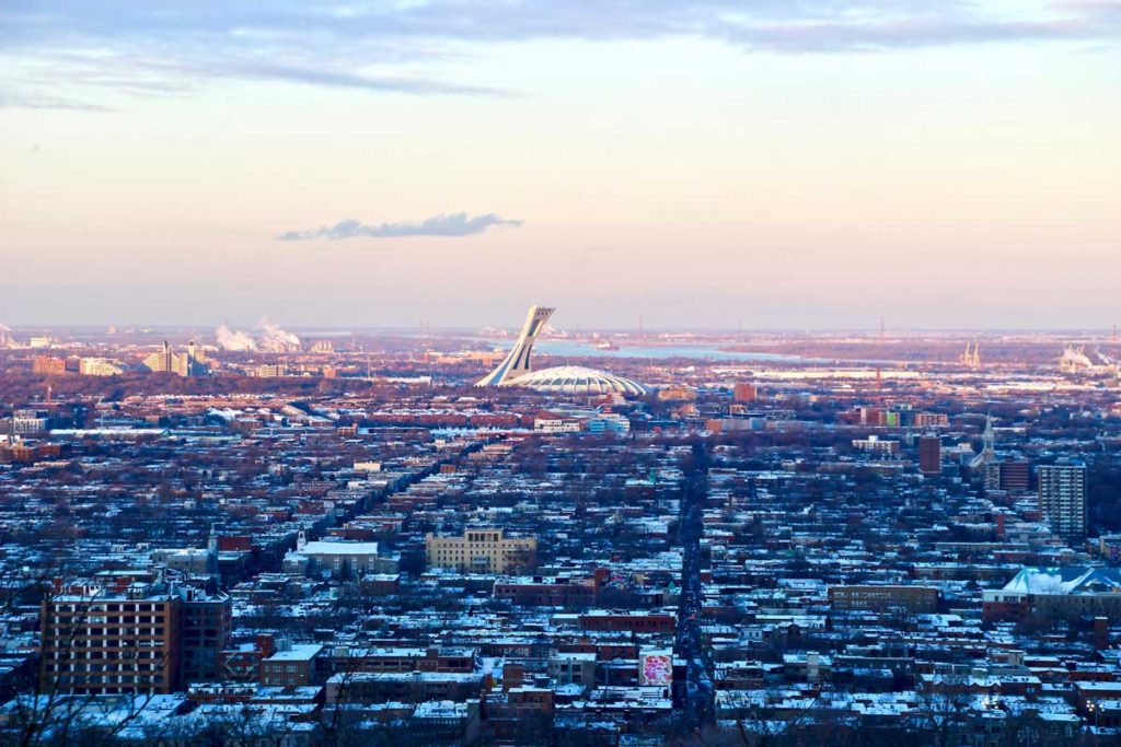 vue hiver montreal mont royal