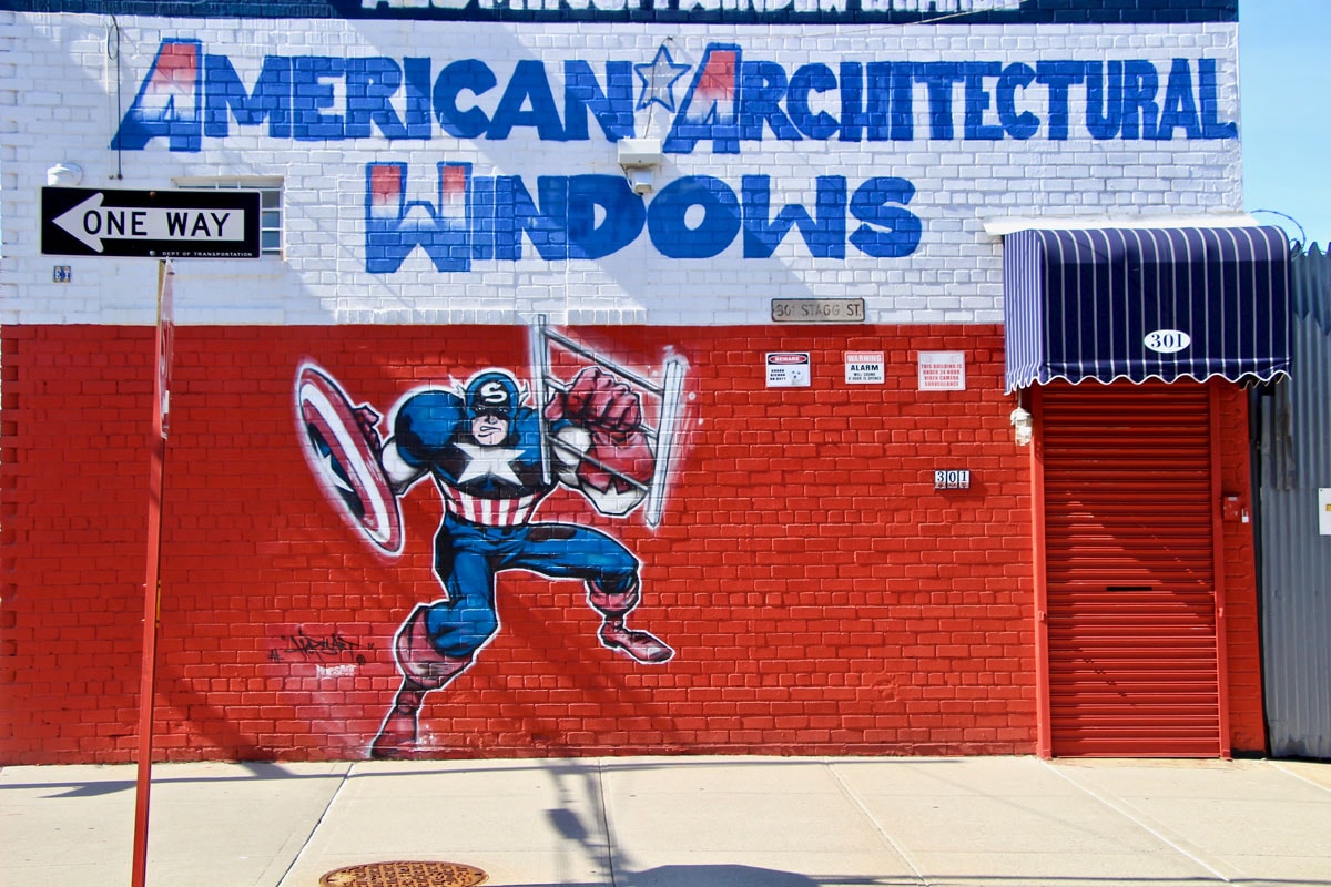 Street Art Brooklyn Art Urbain Capitain America New York Visiter Brooklyn en 2 jours