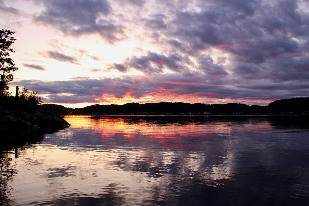 Coucher de soleil Fjord du Saguenay Quebec