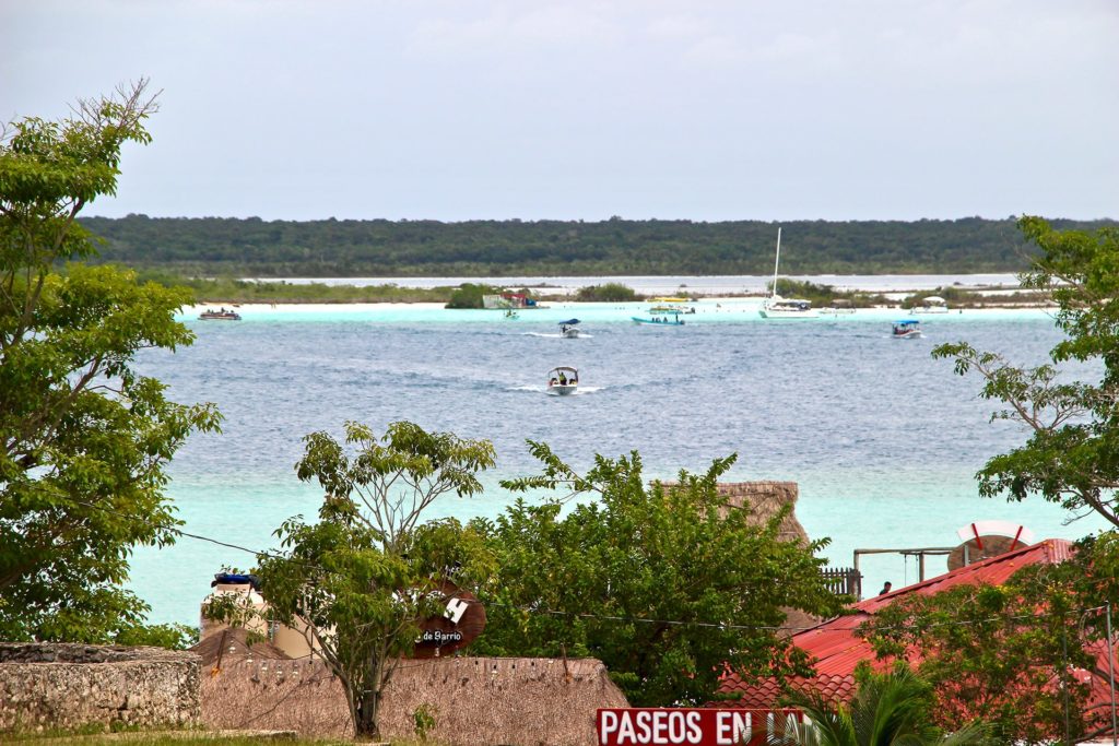 Vue fort de Bacalar lagune