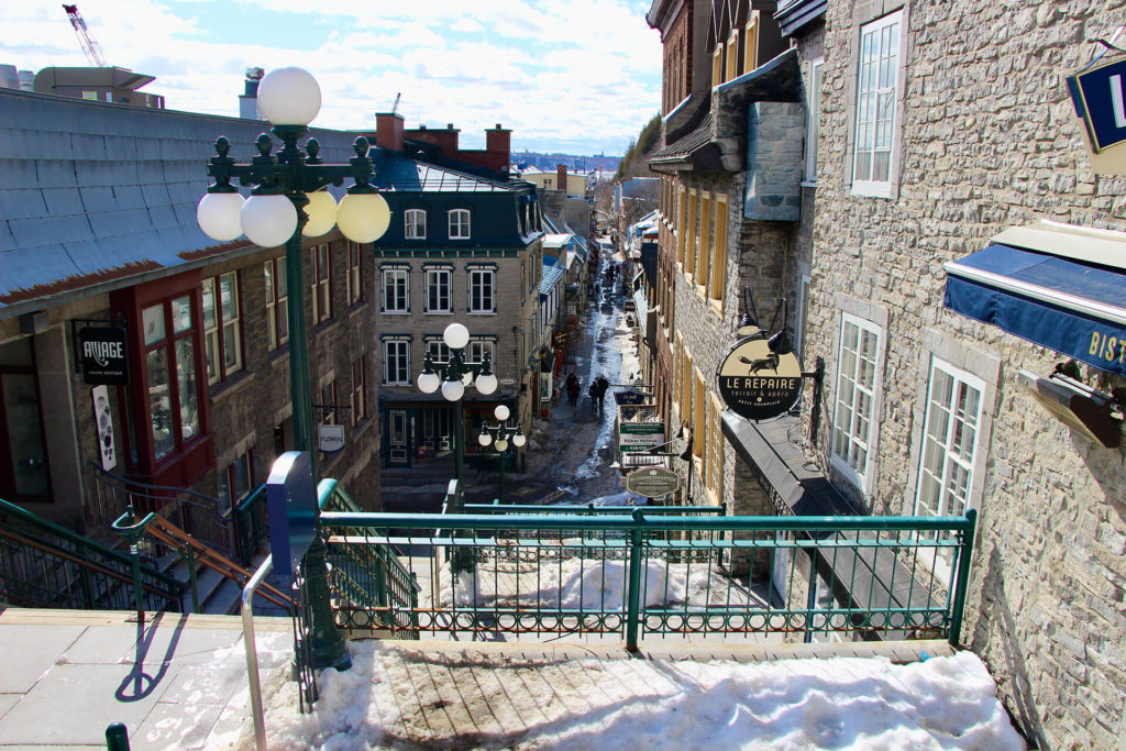 petit champlain quebec hiver