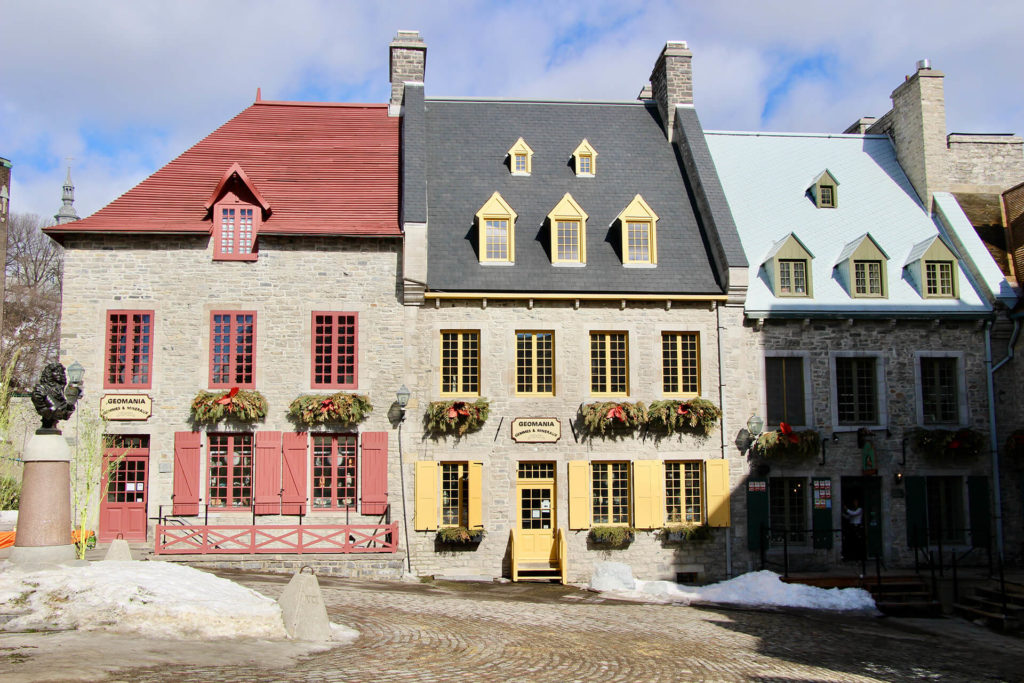 place petit champlain quebec hiver