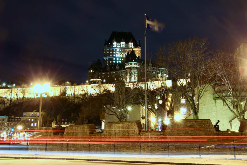 quebec chateau nuit