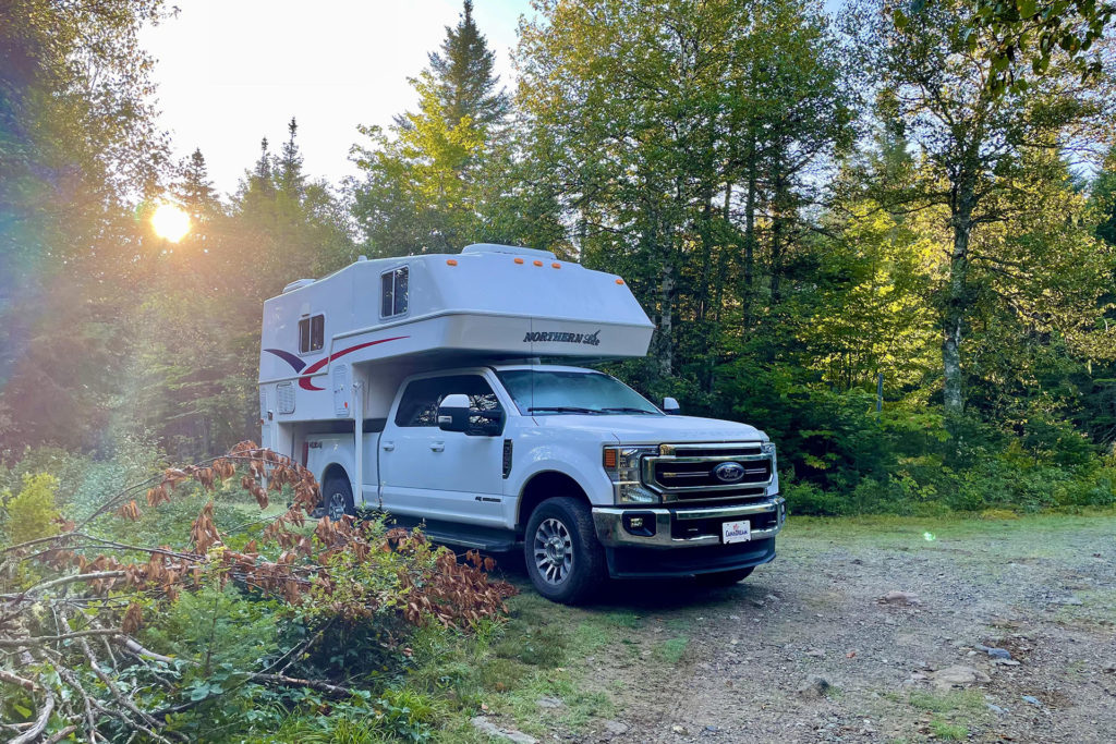 Camping sauvage VR road trip Nouveau Brunswick Canada