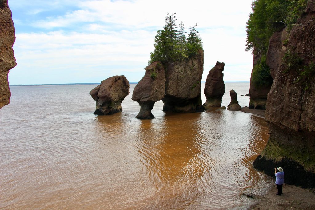 maree haute Hopewell Rocks baie Fundy