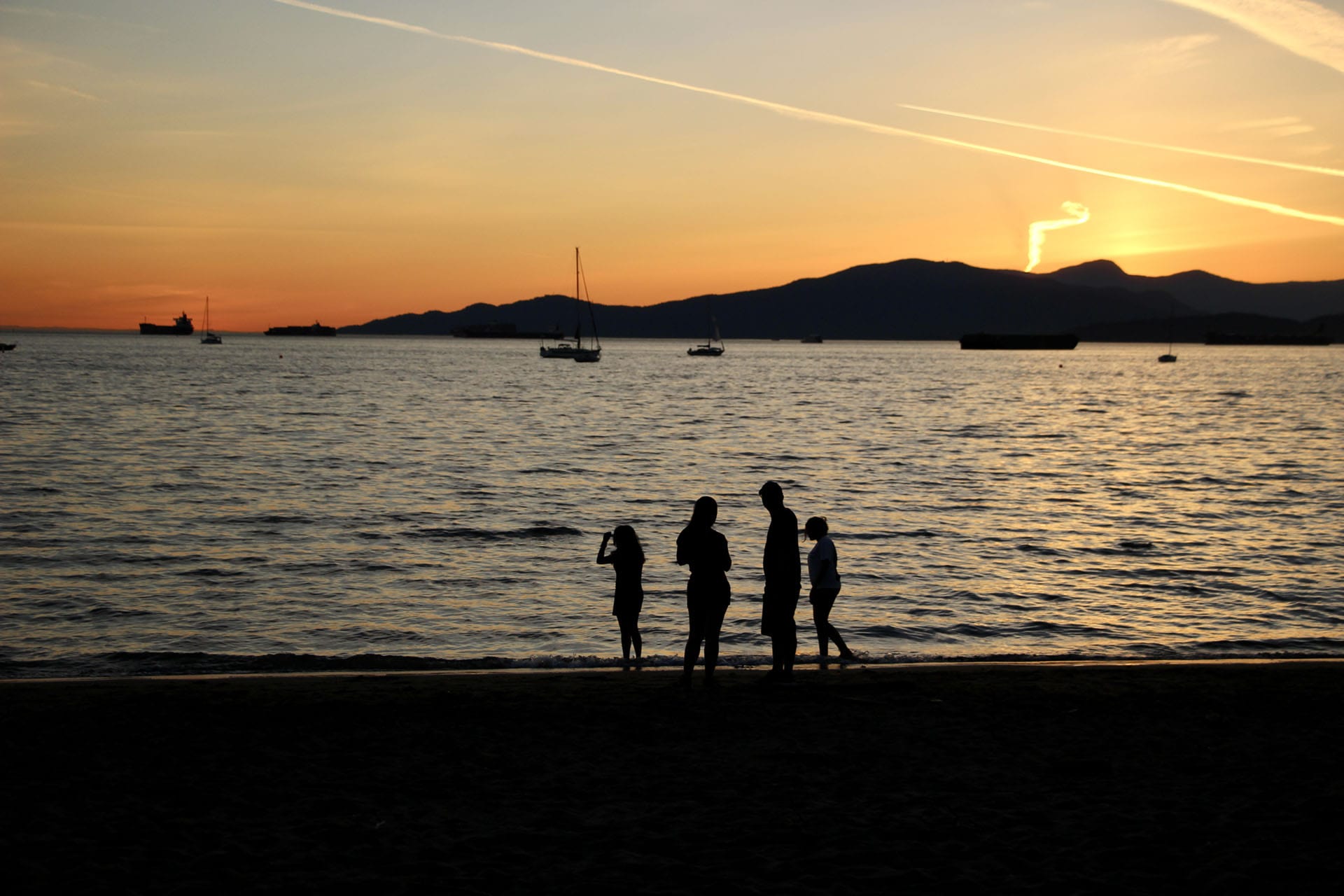 Kitsilano Beach Coucher de soleil Vancouver