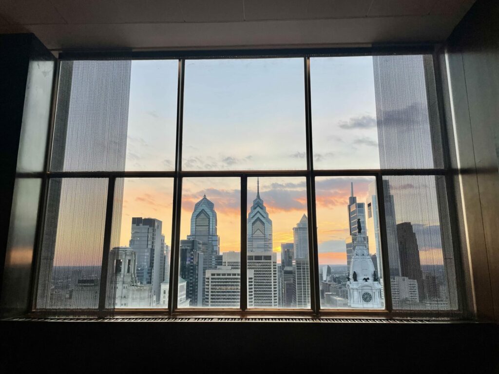 coucher soleil philadelphie