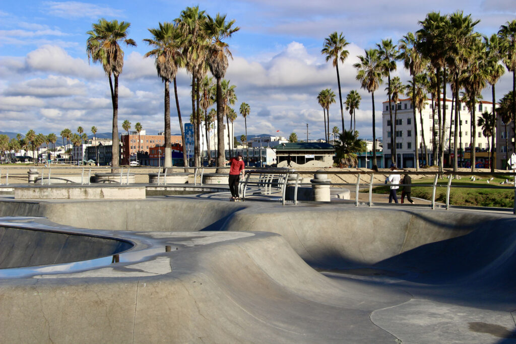 Vue skatepark Venice Beach Road trip Los Angeles - Californie - USA